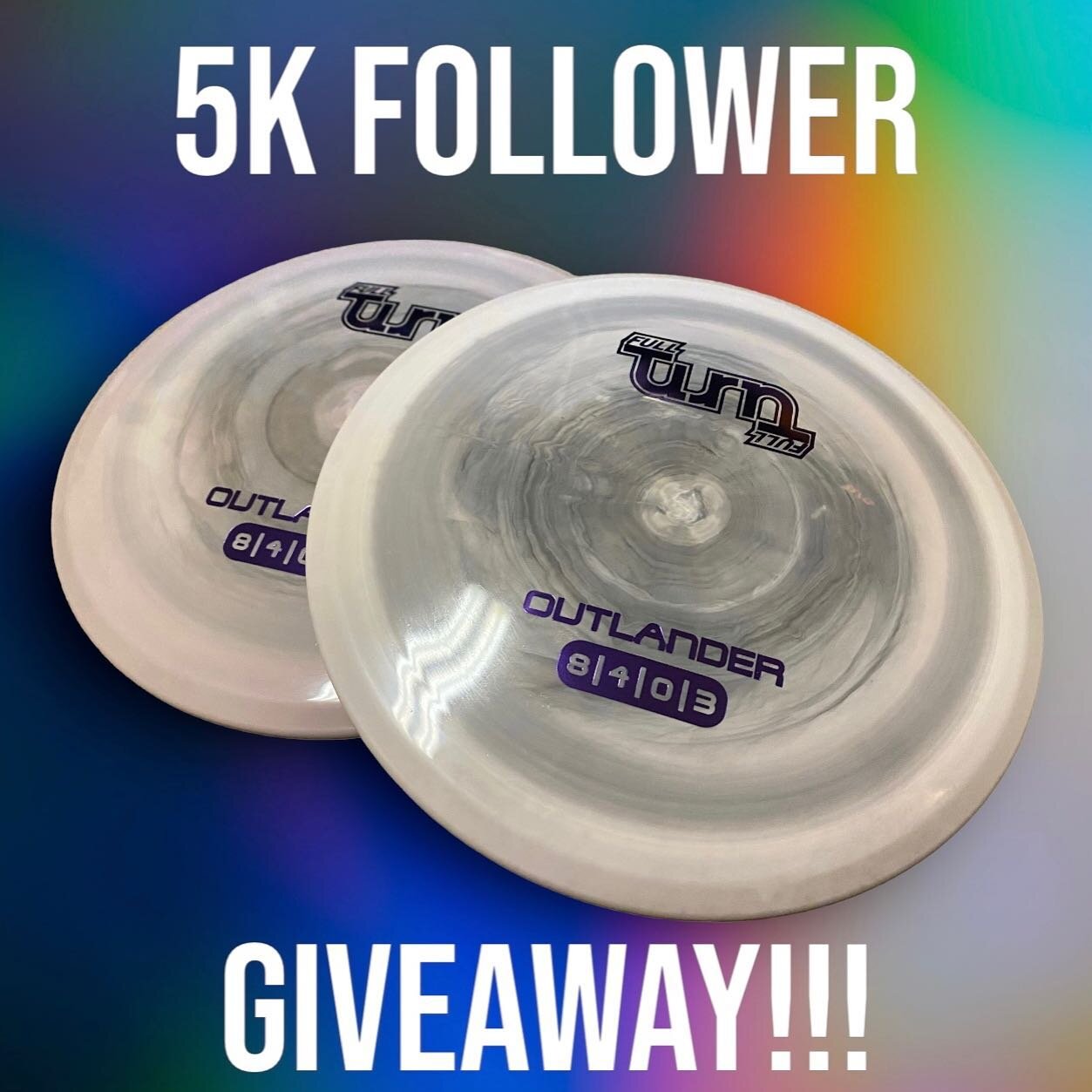 Giveaway time!!! Who wants these swirly Express Outlanders?? 
Follow our page and tag 2 friends on this post. Once we reach 5,000 followers, we&rsquo;ll select a winner! 
#fullturndiscs #prodiscus #gatewaydiscsports #discgolf #discgolflife #discgol